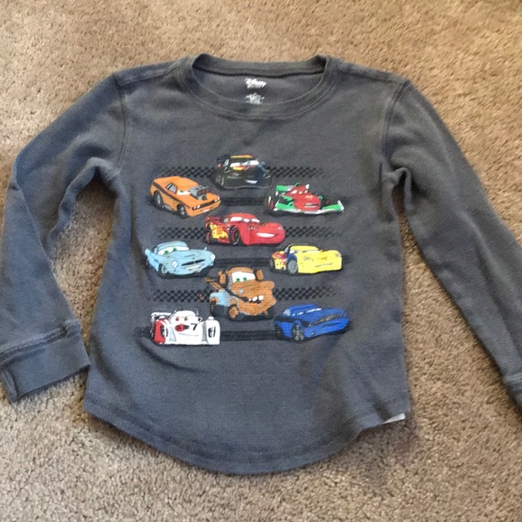 Disney Boys Cars Long Sleeve Thermal Gray